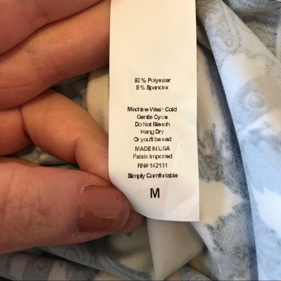 LULAROE Irma Blue Yellow Bird Print Scoop Neck A line Tunic Top Size M EUC - Picture 8 of 9